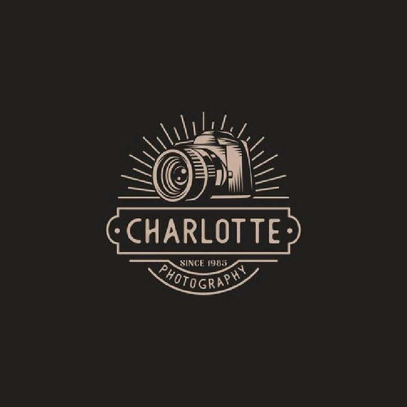 Classic SLR camera silhouette logo design for photographers