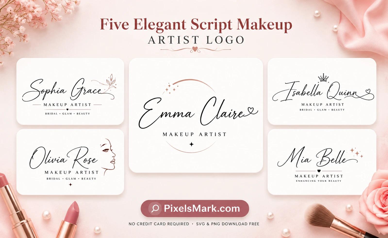 Elegant beauty salon logo ideas showing feminine branding styles for luxury salons 2026