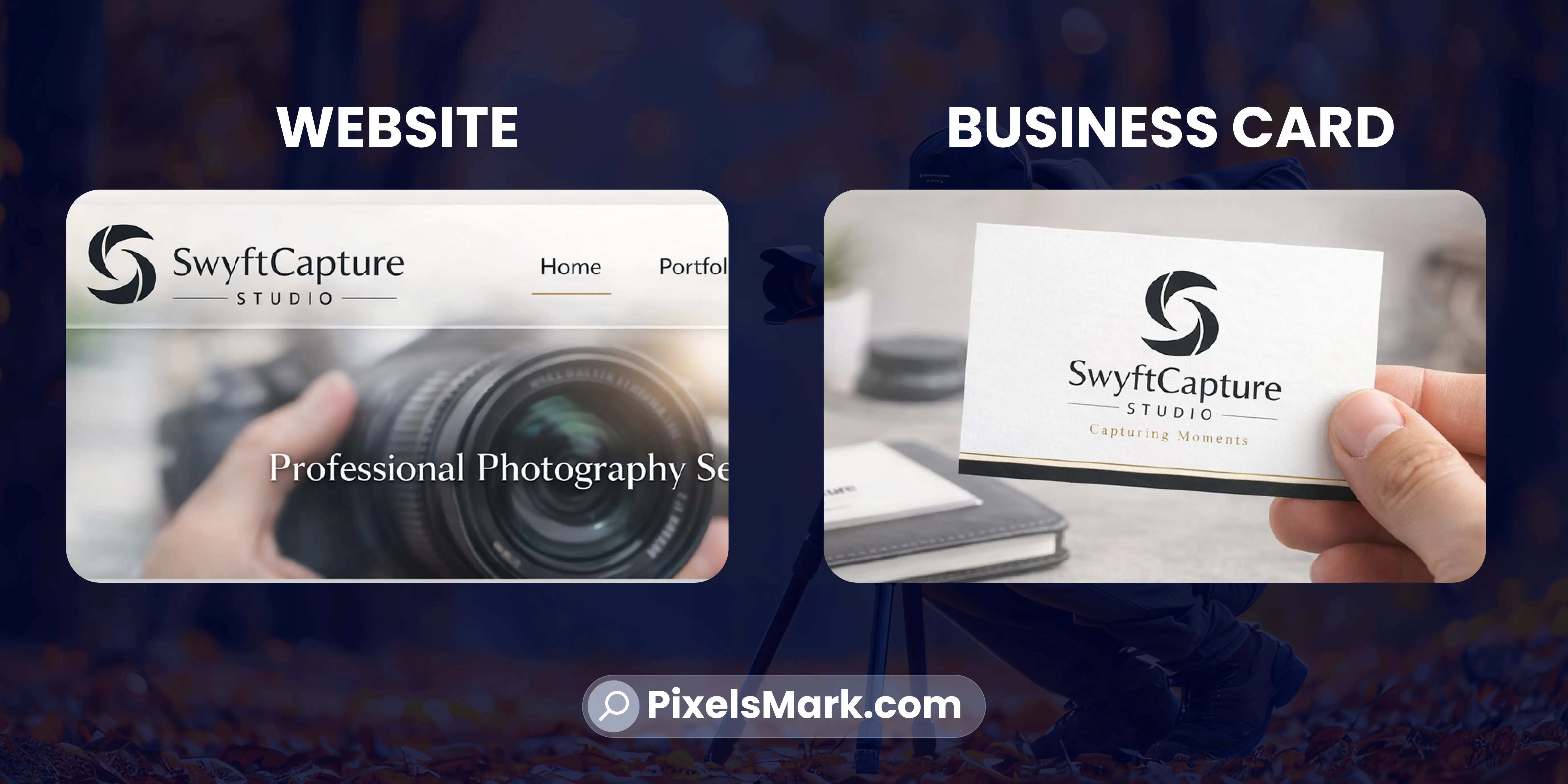 Photography logo design example showing professional branding for photographers